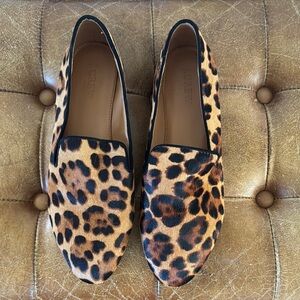 J. Crew Brown and Black Leopard Print Flats